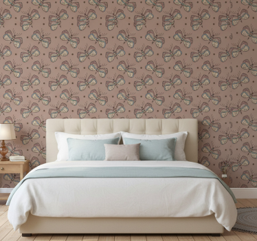 Papel de parede para quarto borboleta vintage inspiradora - TenStickers