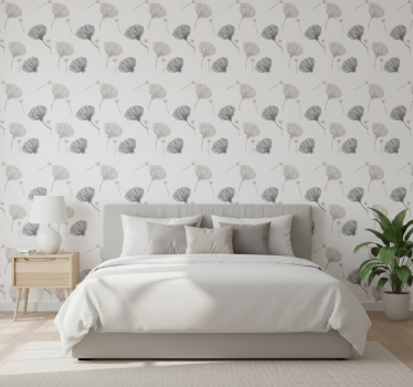 Papel de parede para quarto com flores do campo brancas - TenStickers