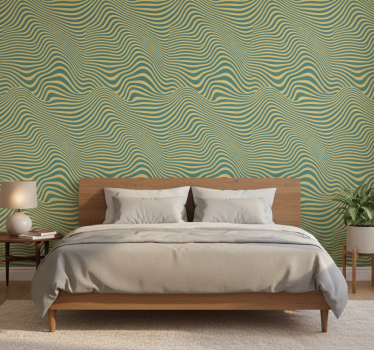 Papel de parede para quarto com linhas retrô - TenStickers
