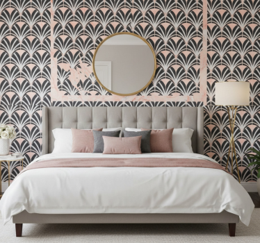 Papel de parede para quarto com padrão mármore art déco - TenStickers