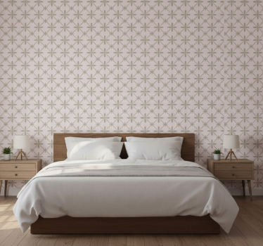 Papel de parede para quarto com padrão simples vintage - TenStickers