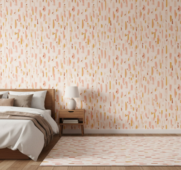 Papel de parede para quarto com pintura em pétalas - TenStickers