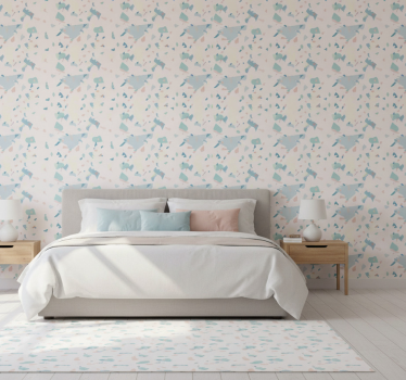 Papel de parede para quarto em estilo terrazzo - TenStickers