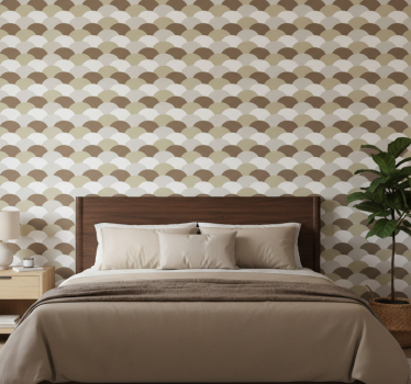 Papel de parede para quarto escamas marrons - TenStickers