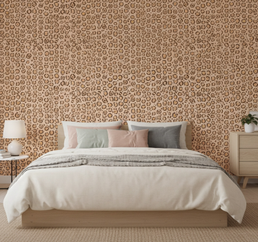 Papel de parede para quarto estampa leopardo pastel - TenStickers