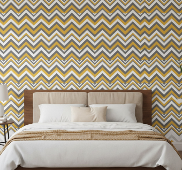 Papel de parede para quarto estilo chevron - TenStickers