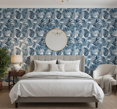Papel de parede para quarto folhas tropicais - TenStickers