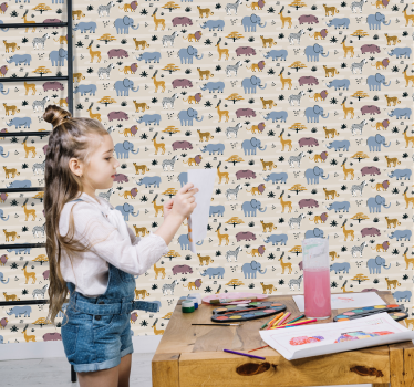 Papel de parede para quarto infantil Animais selvagens - TenStickers