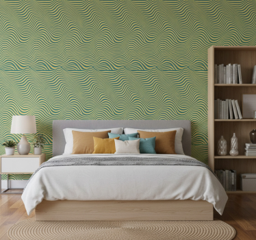 Papel de parede para quarto linhas retrô - TenStickers
