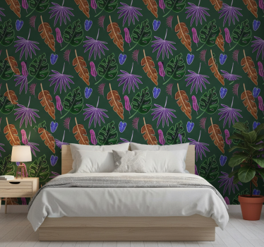 Papel de parede para quarto neon geométrico - TenStickers