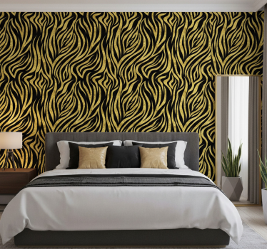 Papel de parede para quarto padrão de ondas ousadas - TenStickers