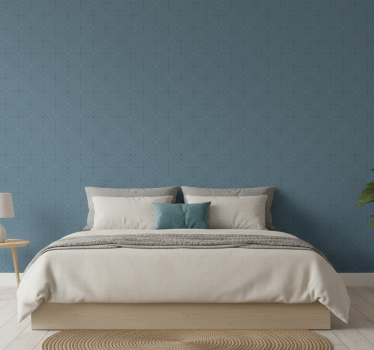 Papel de parede para quarto padrão diamante cinza nórdico - TenStickers