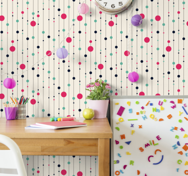 papel de parede formas geométricas Pontos charmosos - TenStickers