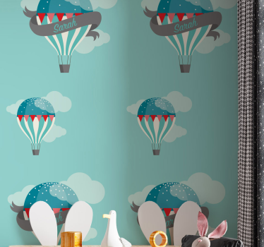 papel de parede quarto Balão de cores suaves - TenStickers