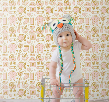 papel de parede quarto Coisas de bebê - TenStickers