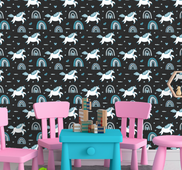 papel de parede quarto de bebé criaturas míticas - TenStickers