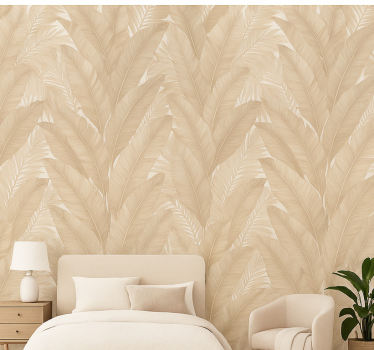 Papel de parede quarto de casal botânico suave - TenStickers