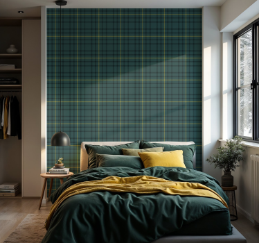 papel de parede quarto de casal burberry manta - TenStickers