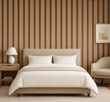 Papel de parede quarto de casal com painéis decorativos - TenStickers