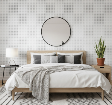Papel de parede quarto de casal com pontos e linhas - TenStickers