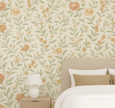 Papel de parede quarto de casal flor asiática - TenStickers