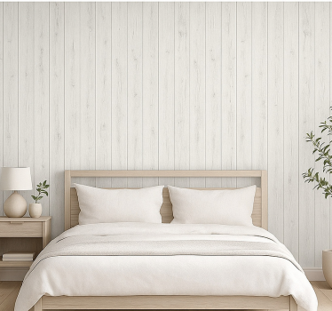 Papel de parede quarto de casal madeira cinza - TenStickers