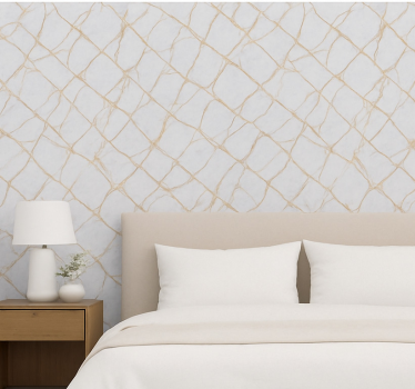 Papel de parede quarto de casal mármore quebrado dourado - TenStickers