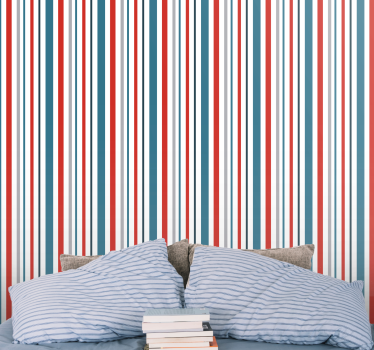 Papel de Parede riscas produtomarinho retro listrado - TenStickers