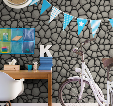 papel de parede texturas e padrões Escala de Cinza - TenStickers