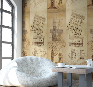 Papel de parede vintage Edifício antigo - TenStickers