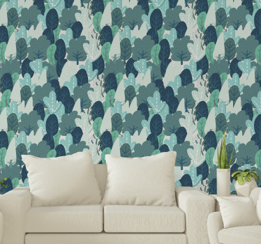 Papel de parede para sala Floresta animada - TenStickers