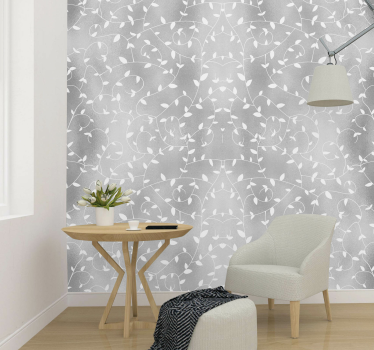 papel parede árvores Galhos de árvores papel de parede branco e p - TenStickers