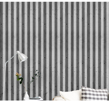 papel parede betão Concreto com riscas pretas - TenStickers