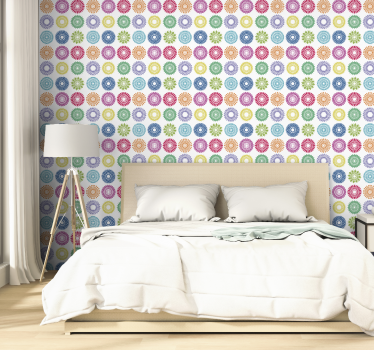 papel parede casamento Círculos coloridos - TenStickers