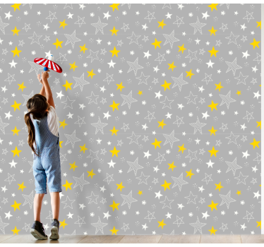 Papel parede estrelas Estrelas pantone - TenStickers