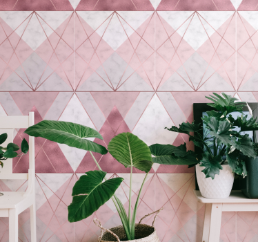 papel parede mármore Mármore rosa e cinza - TenStickers