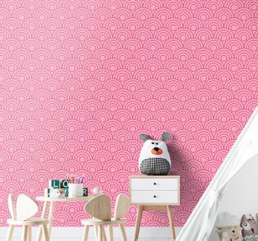 papel parede moderno Formato rosa claro e escuro - TenStickers