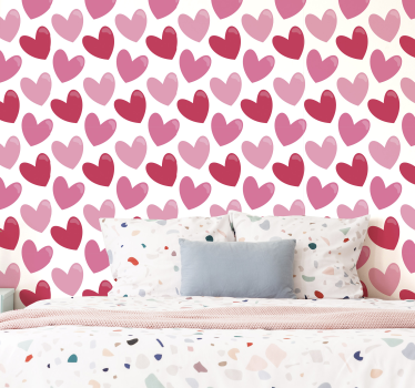 papel parede moderno Grandes corações em forma - TenStickers
