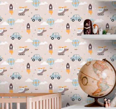 Papel parede moderno Ilustração de produtofofo para crianças - TenStickers