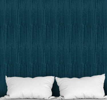 Papel parede natureza Estilo 'restaurar' padrão azul - TenStickers