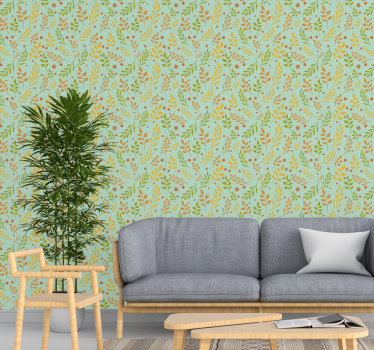 papel parede natureza Folhas de âmbar - TenStickers