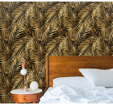 papel parede natureza Folhas douradas - TenStickers