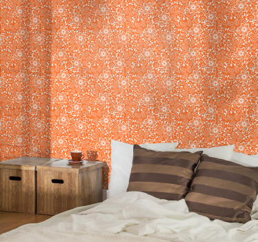 papel parede ornamental Paisley flores - TenStickers