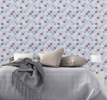 papel parede outras texturas Escala de sereia - TenStickers