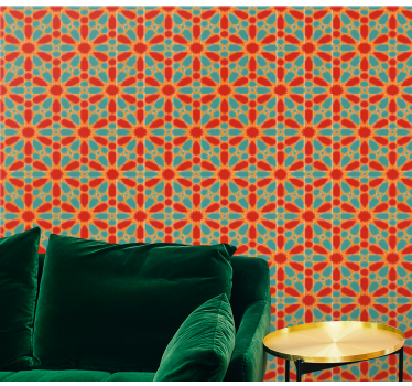 papel parede outras texturas Ornamento geométrico árabe sem costu - TenStickers