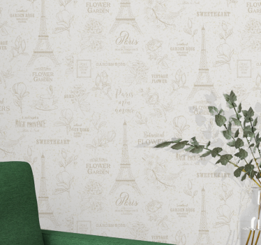 papel parede outros vintage Estilo paris - TenStickers