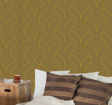 papel parede outros vintage riscas cinza ornamentais vintage dour - TenStickers