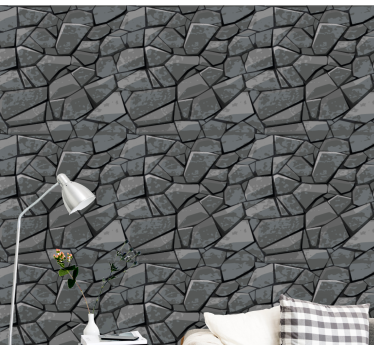 papel parede pedra Pedras arrumadas - TenStickers