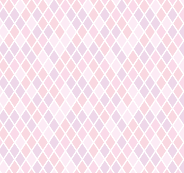 papel parede quadrados Desenho de losangos rosa e branco - TenStickers