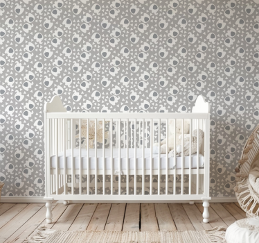 papel de parede quarto de bebé elefante com triângulos - TenStickers